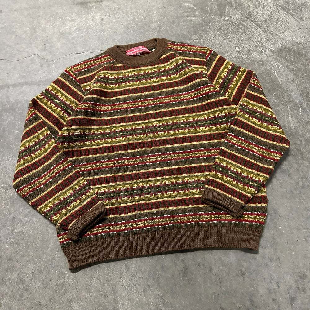 Vintage 90s Navy and Tan Sweater Knit – Eau Claire Vintage,
